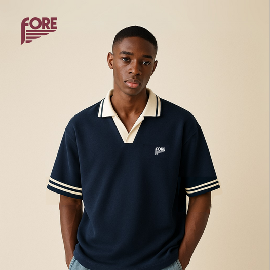 FORE Signature Piqué Polo – Navy