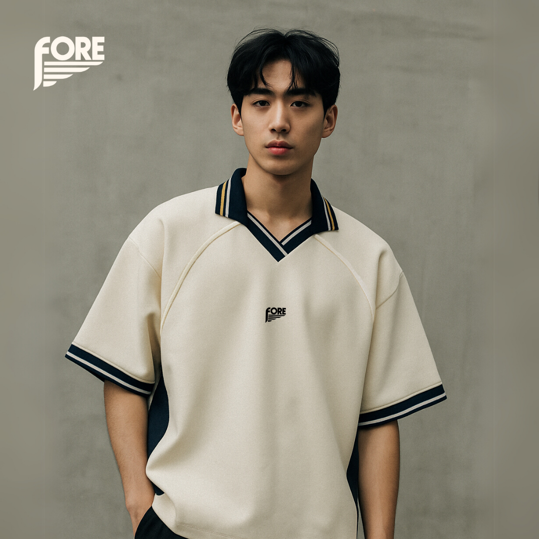 FORE Signature Piqué Polo – White