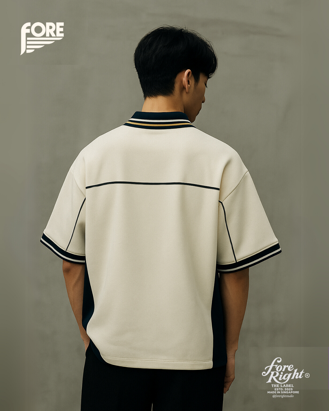 FORE Signature Piqué Polo – White